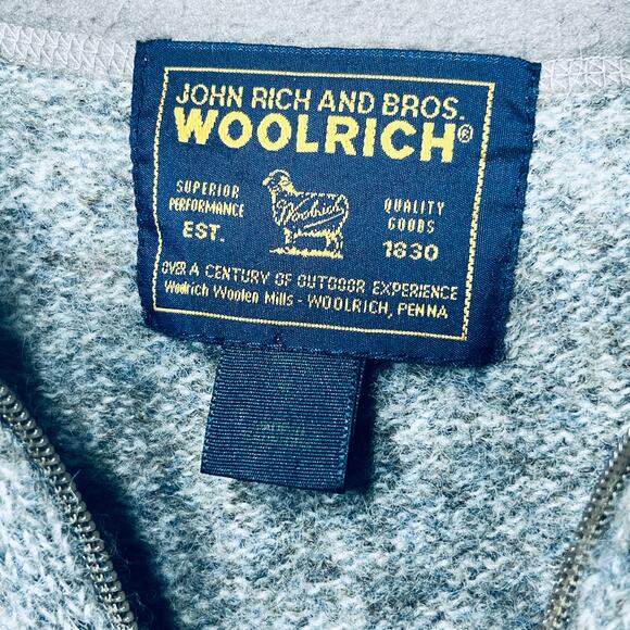 Woolrich VTG John Rich and Bros Sweater Oatmeal Beige 1/4 Zip Shetland Wool XL - Picture 5 of 6